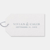 Rustiek gewei met bloemenkrans | Trouwgunst Cadeaulabel (Achterkant Horizontaal)