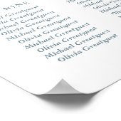 Rustiek gewei met bloemenkrans | Zitkaarten Poster (Hoek)