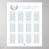 Rustiek gewei met bloemenkrans | Zitkaarten Poster (Voorkant)