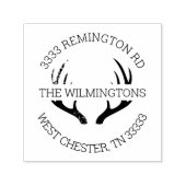 Rustiek gewei rond retour adres zelfinktende stempel (Design)