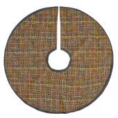 Rustiek Geweven Rough Burlap Red Kerstboom Rok (Voorkant)