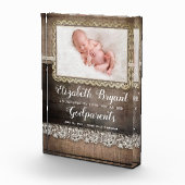 Rustiek gezegend om je peetouders fotocadeau te he fotoblokken (Rechts)