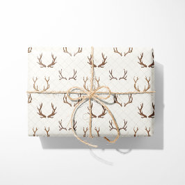 Rustiek Gezellig Cabin Antlers Cadeaupapier