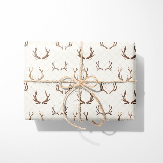 Rustiek Gezellig Cabin Antlers Cadeaupapier