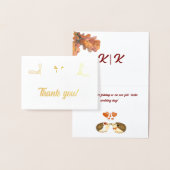 Rustiek & Gezellig Herfst bruiloft Collectie Folie Folie Kaarten (Display)