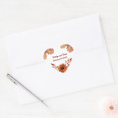 Rustiek & Gezellig Herfst bruiloft Collectie Hart Sticker (Envelop)