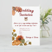 Rustiek & Gezellig Herfst bruiloft Collectie uitno Kaart (Staand voorkant)