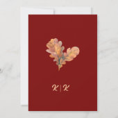 Rustiek & Gezellig Herfst bruiloft Collectie uitno Kaart (Achterkant)