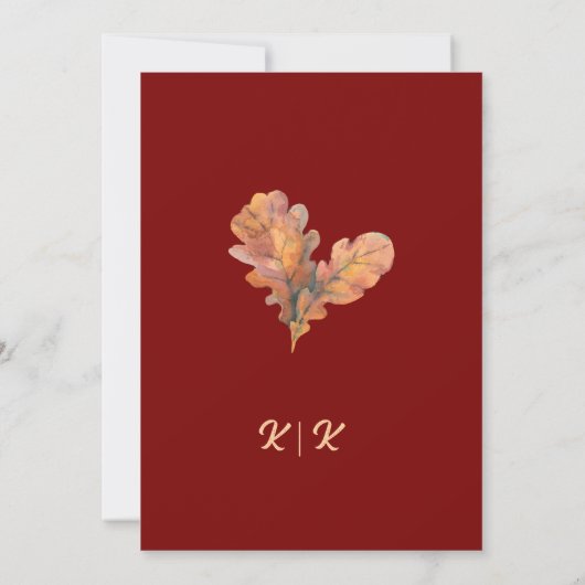 Rustiek & Gezellig Herfst bruiloft Collectie uitno Kaart (Achterkant)