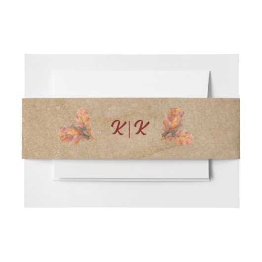 Rustiek & Gezellig Herfst bruiloft Collectie Uitnodigingen Wikkel (Voorkant Voorbeeld)