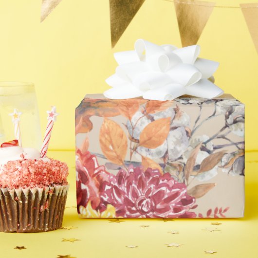 Rustiek & Gezellig Herfst Trouwpapier Cadeaupapier (Verjaardagsfeest)