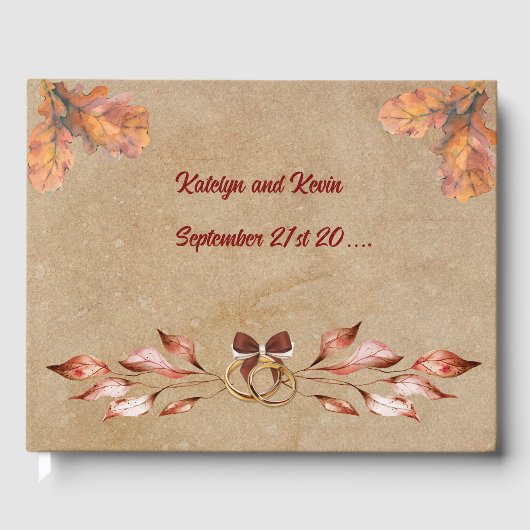 Rustiek & Gezellig Herfst Wedding Collectie Gastbo Gastenboek (Voorkant)