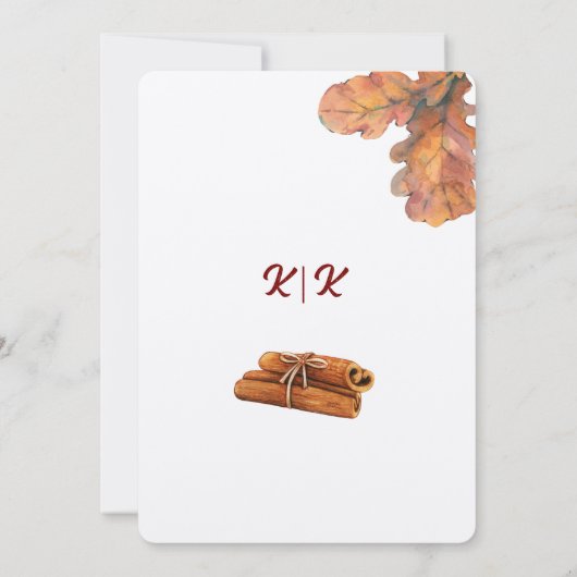 Rustiek & Gezellig Herfst Wedding Flat Save The Da Date (Achterkant)