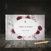 Rustiek Gothic Zwart & Bourgondië Halloween Bruilo Gastenboek