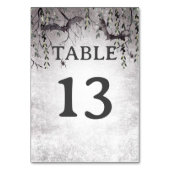 Rustiek Gothic Zwart & Bourgondië Halloween Bruilo Kaart (Achterkant)