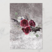 Rustiek Gothic Zwart & Bourgondië Halloween Bruilo Menu (Achterkant)