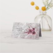 Rustiek Gothic Zwart & Bourgondië Halloween Bruilo Plaatskaartje (Achterkant)