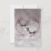 Rustiek Gothic Zwart & Bourgondië Halloween Bruilo Save The Date (Achterkant)