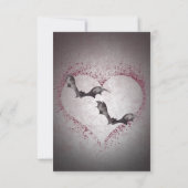 Rustiek Gothic Zwart & Bourgondië Halloween Bruilo Save The Date (Achterkant)