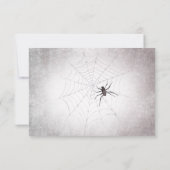 Rustiek Gotisch Zwart & Bourgogne Halloween QR Cod RSVP Kaartje (Achterkant)