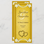 Rustiek Goud Bloemen Trouwprogramma Sjablonen (Voorkant / Achterkant)