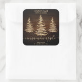 Rustiek Goud Hout Kerstboom Kaars Label (Tas)