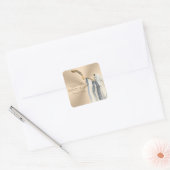 Rustiek goud l'shanah Tova Kippur Rosh Hashanah Vierkante Sticker (Envelop)