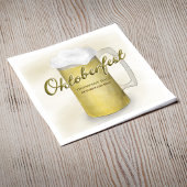 Rustiek Goud Oktoberfest Waterverf Eenvoudig Bier Servet