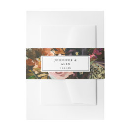 Rustiek Goud, Paarse & Blush Roze Bloemen 2 v2 Bru Uitnodigingen Wikkel