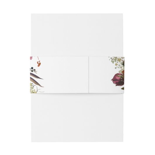 Rustiek Goud, Paarse, & Blush Roze Bloemen 2 v2 Uitnodigingen Wikkel (Achterkant Voorbeeld)