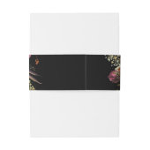 Rustiek Goud, Paarse & Blush Roze Bloemen 2 v2 Zwa Uitnodigingen Wikkel (Achterkant Voorbeeld)