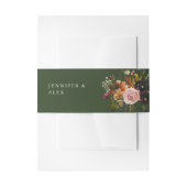 Rustiek Goud, Paarse & Blush Roze Bloemen 4 v2 Gro Uitnodigingen Wikkel (Voorkant Voorbeeld)