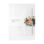 Rustiek Goud, Paarse, & Blush Roze Bloemen 4 v2 Uitnodigingen Wikkel (Voorkant Voorbeeld)