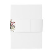 Rustiek Goud, Paarse, & Blush Roze Bloemen 4 v2 Uitnodigingen Wikkel (Achterkant Voorbeeld)