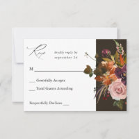 Rustiek Goud, Paarse & Roze Bloemen geen Meal-Brow