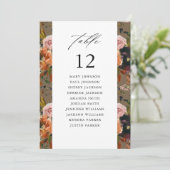 Rustiek Goud, Paarse Tau Tafel Nummer Zitting Graf Kaart (Staand voorkant)