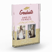 Rustiek Goud Roze Afstuderen Afstuderen 2 Fotoblokken (Links)