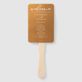 Rustiek Goud Typografie Chic Wedding Programma Handwaaier (Voorkant)