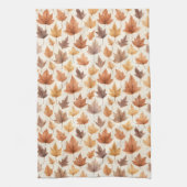 Rustiek Goudbruin Waterverf Fall Leaves Pattern Theedoek (Verticaal)