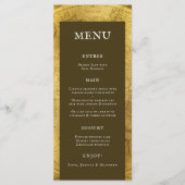Rustiek gouden bruiloft menu (Voorkant)