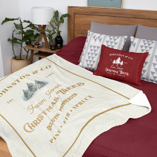 Rustiek Gouden Burlap Kerstboom Boerderij Sherpa Deken