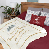 Rustiek Gouden Burlap Kerstboom Boerderij Sherpa Deken