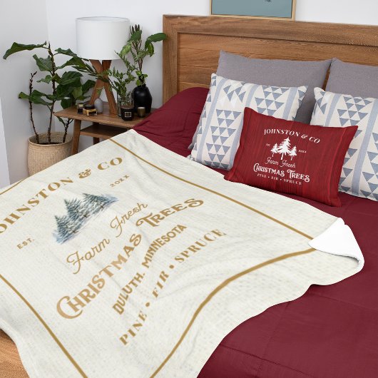 Rustiek Gouden Burlap Kerstboom Boerderij Sherpa Deken