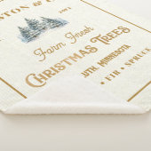 Rustiek Gouden Burlap Kerstboom Boerderij Sherpa Deken (3/4)