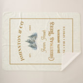 Rustiek Gouden Burlap Kerstboom Boerderij Sherpa Deken (Voorkant (horizontaal))