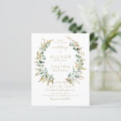 Rustiek gouden groen budget alles in één bruiloft (Staand voorkant)