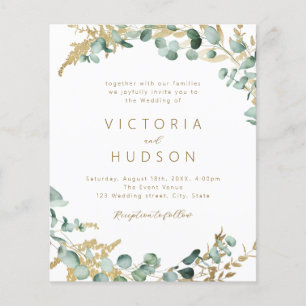 Rustiek gouden groen budget alles in één bruiloft