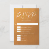 Rustiek Gouden Herfst Bruiloft met Maaltijden Keuz RSVP Kaartje (Voorkant)