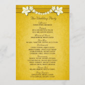 Rustiek Gouden Huwelijksprogramma Ceremonie & Fees Programmakaart (Achterkant)