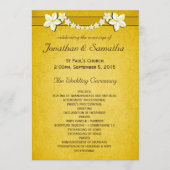 Rustiek Gouden Huwelijksprogramma Ceremonie & Fees Programmakaart (Voorkant)